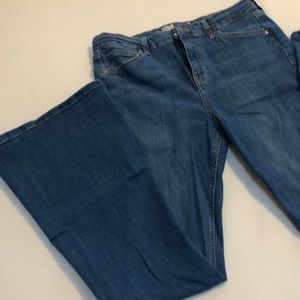 Ladies high waisted flare jeans